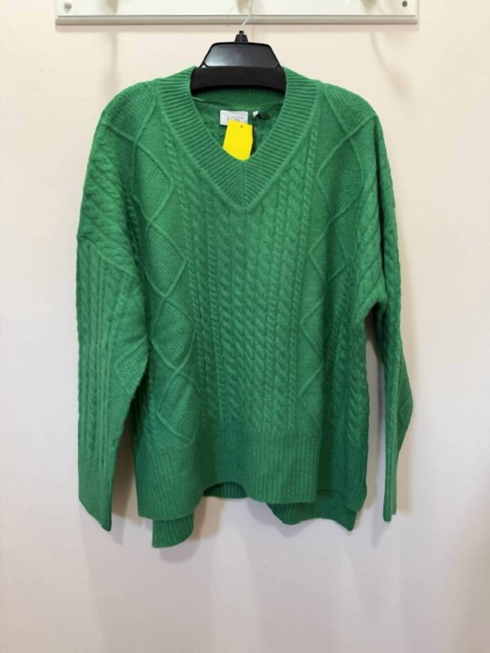 NEW FOIL women's very cable ble sweater in evergreen